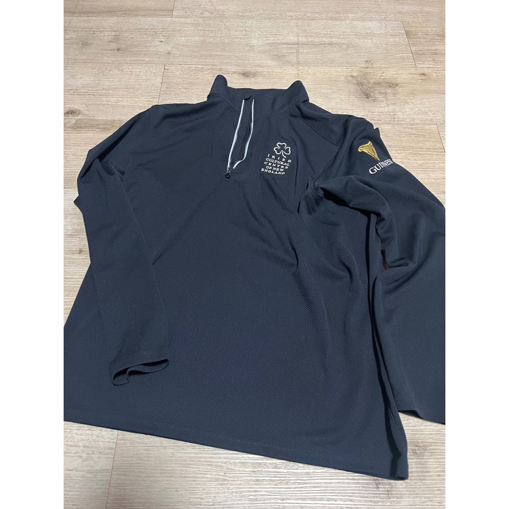 Irish Cultural Centre Guinness 1/4 Zip Pullover Black Size M Canton Boston MA